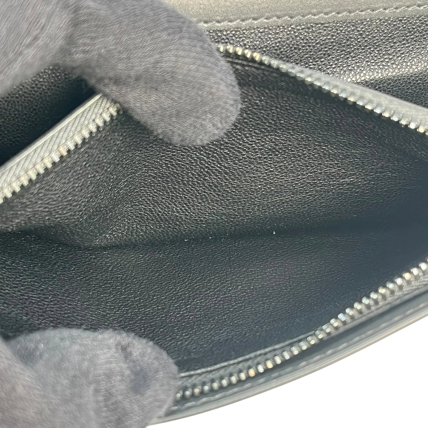 BOTTEGA VENETA Intrecciato Leather Bi-fold Long Wallet - Black 