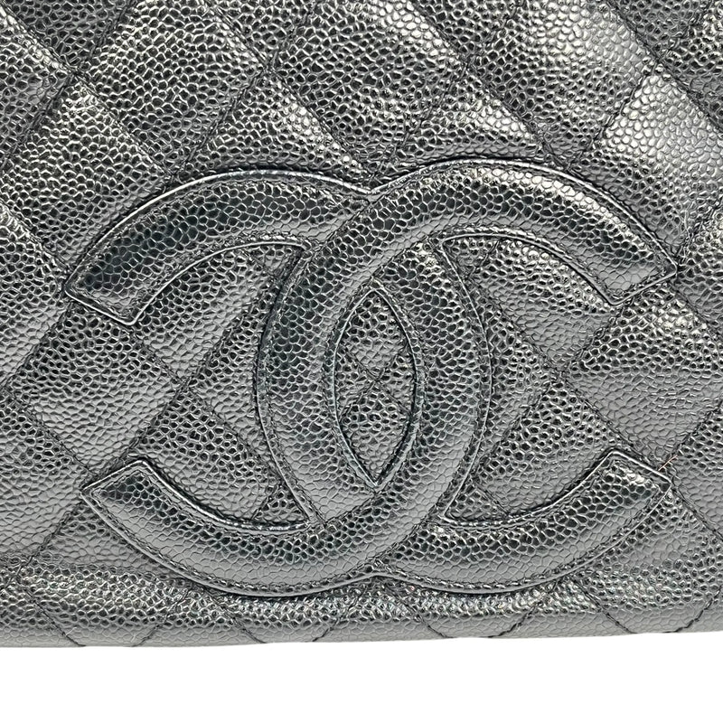 CHANEL Matelasse Caviar Leather Chain Shoulder Bag - Black 