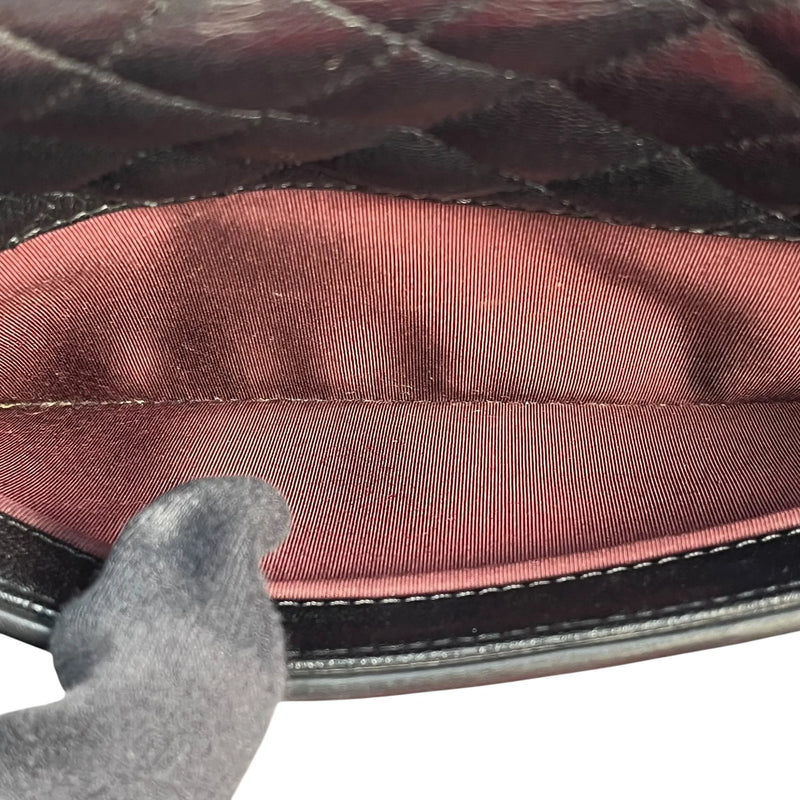 CHANEL CC University Matelasse Goatskin Chain Shoulder Bag - Black 