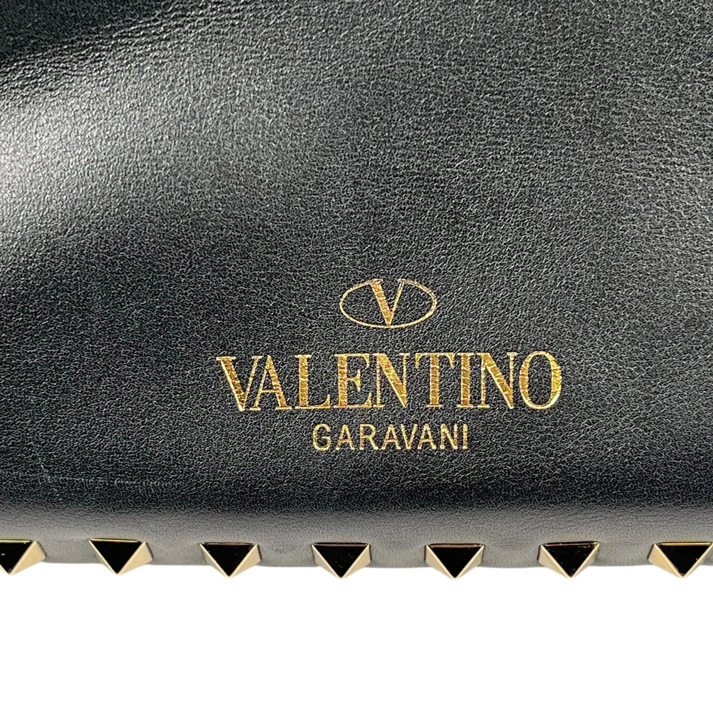 Valentino Rockstud Leather Handbag/Shoulder Bag - Black 