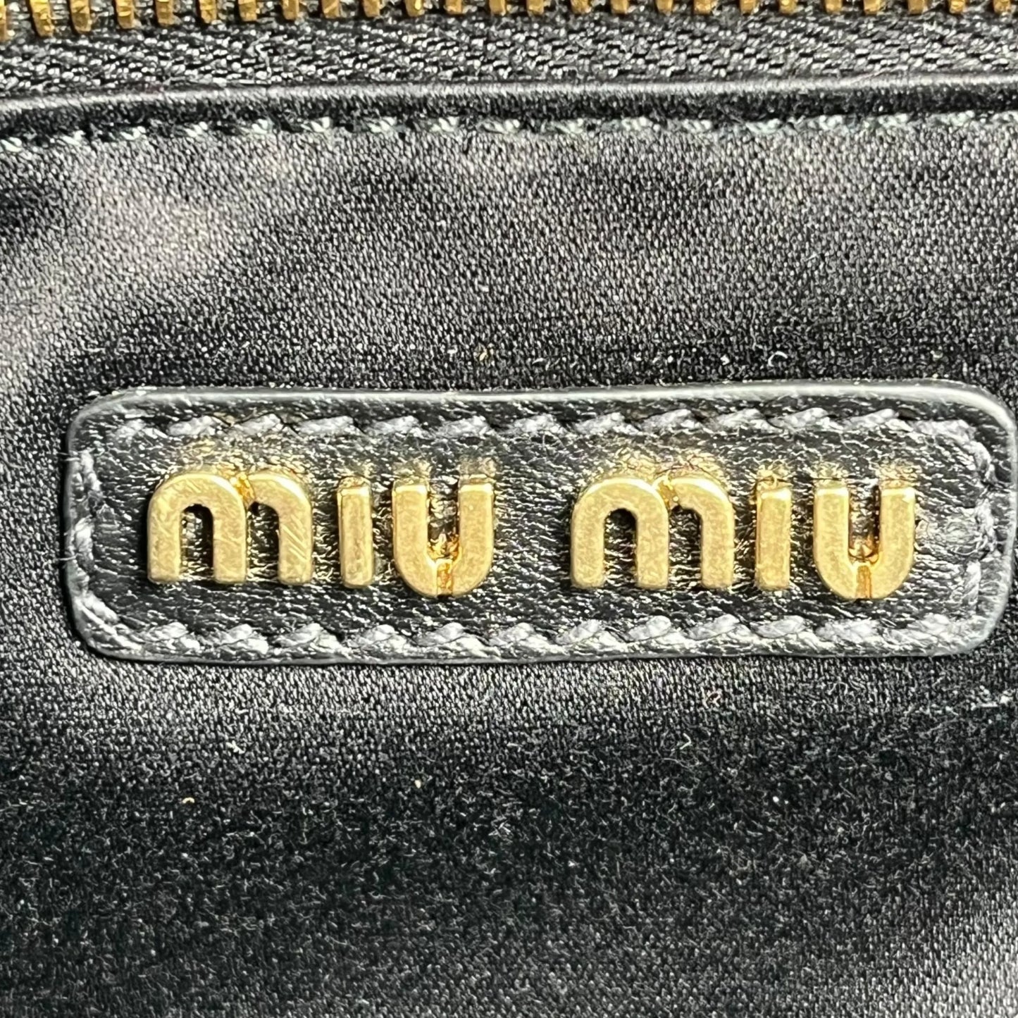 MIUMIU Matelasse Leather Second Bag Handbag - Black