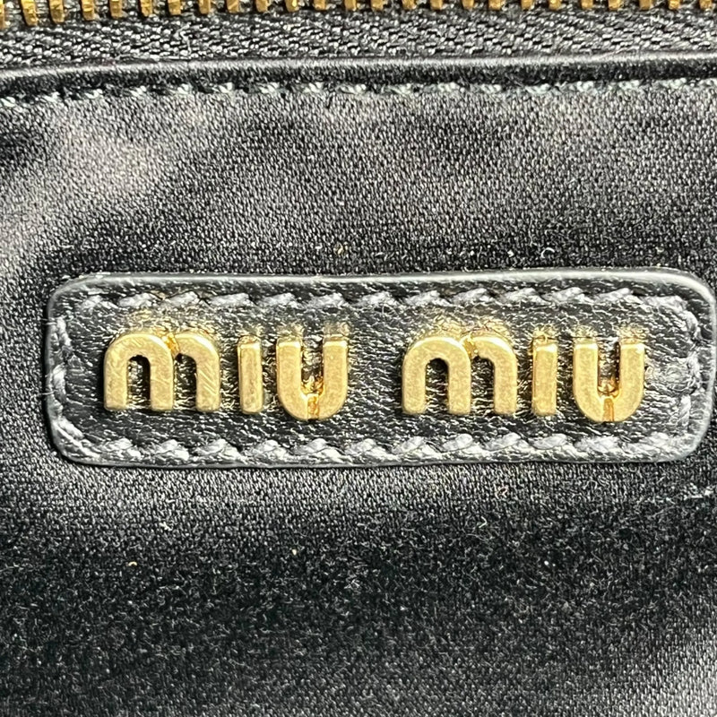 MIUMIU Matelasse Leather Second Bag Handbag - Black