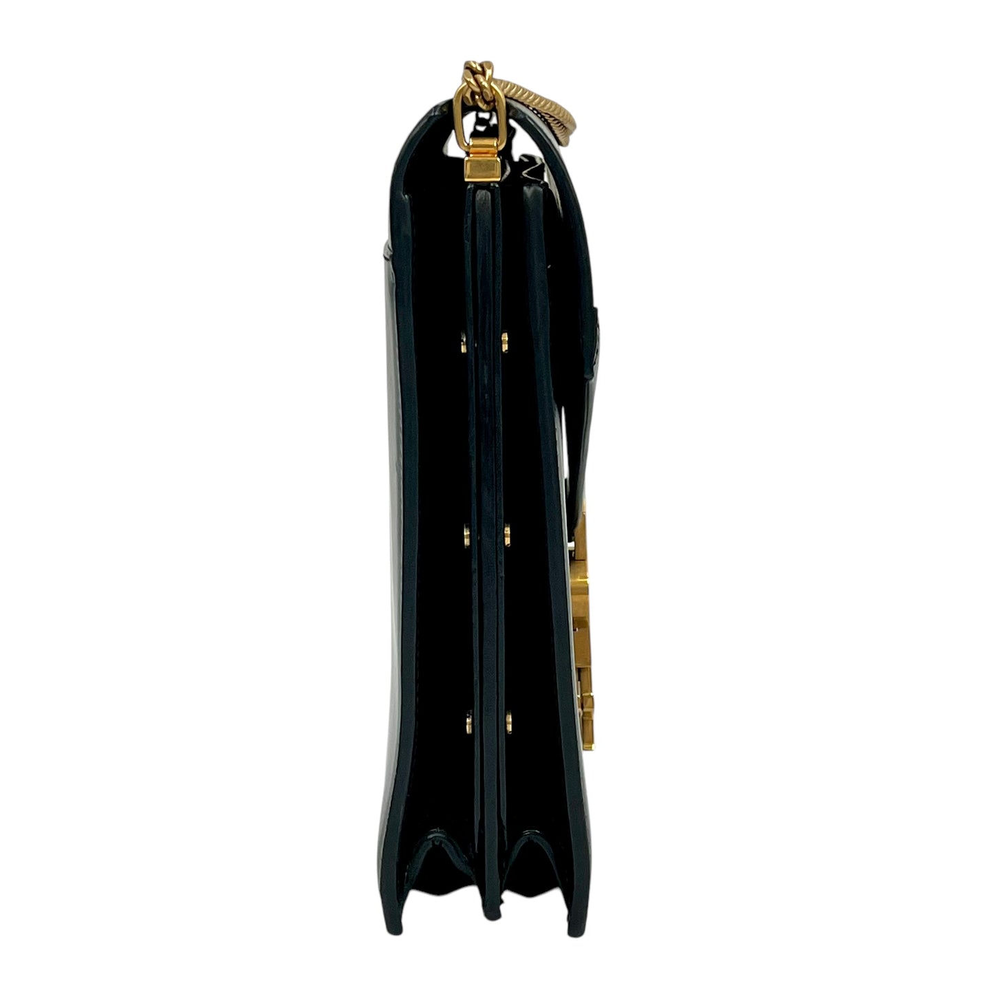 Saint Laurent カサンドラ レザー チェーン ショルダーバッグ - ブラック