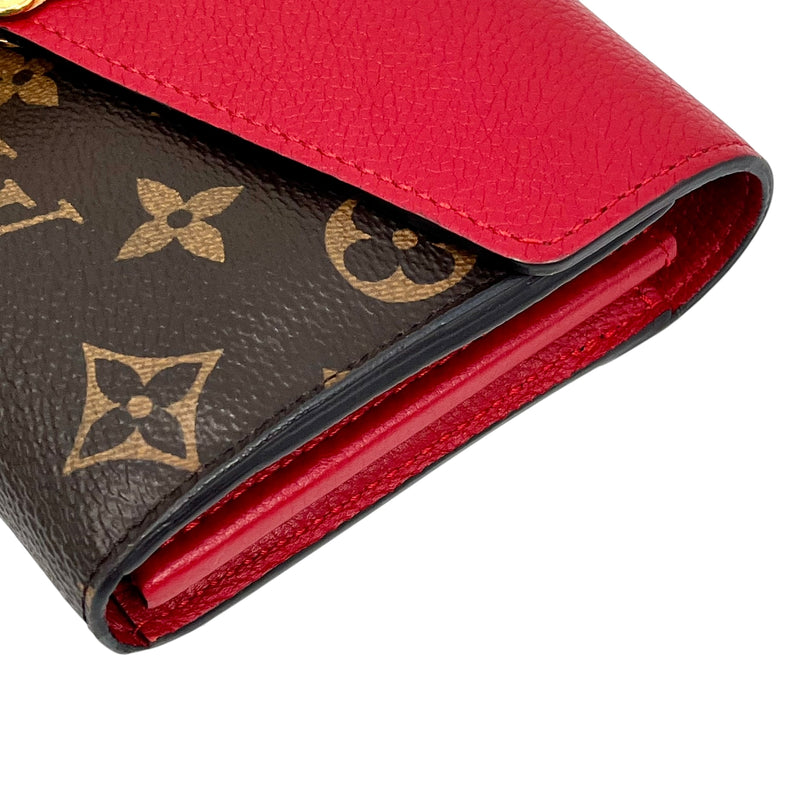 Louis Vuitton Monogram Pallas Portefeuille Long Wallet - Red 