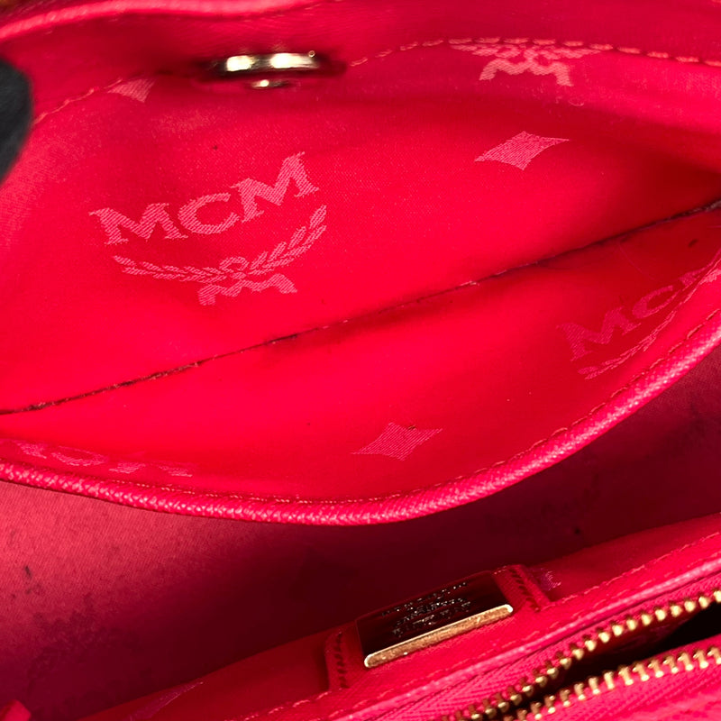 MCM Leather Handbag/Shoulder Bag - Pink 