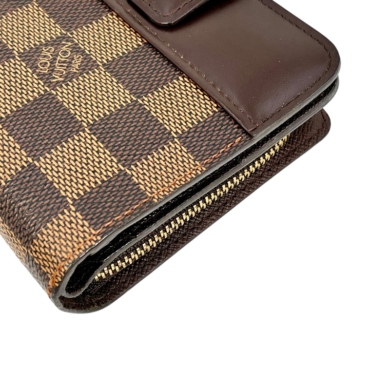 Louis Vuitton Damier Zip Bifold Compact Wallet - Brown 