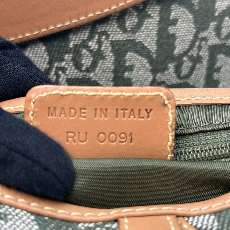 Dior サドル トロッター キャンバス ハンドバッグ ショルダーバッグ - カーキ × ベージュ