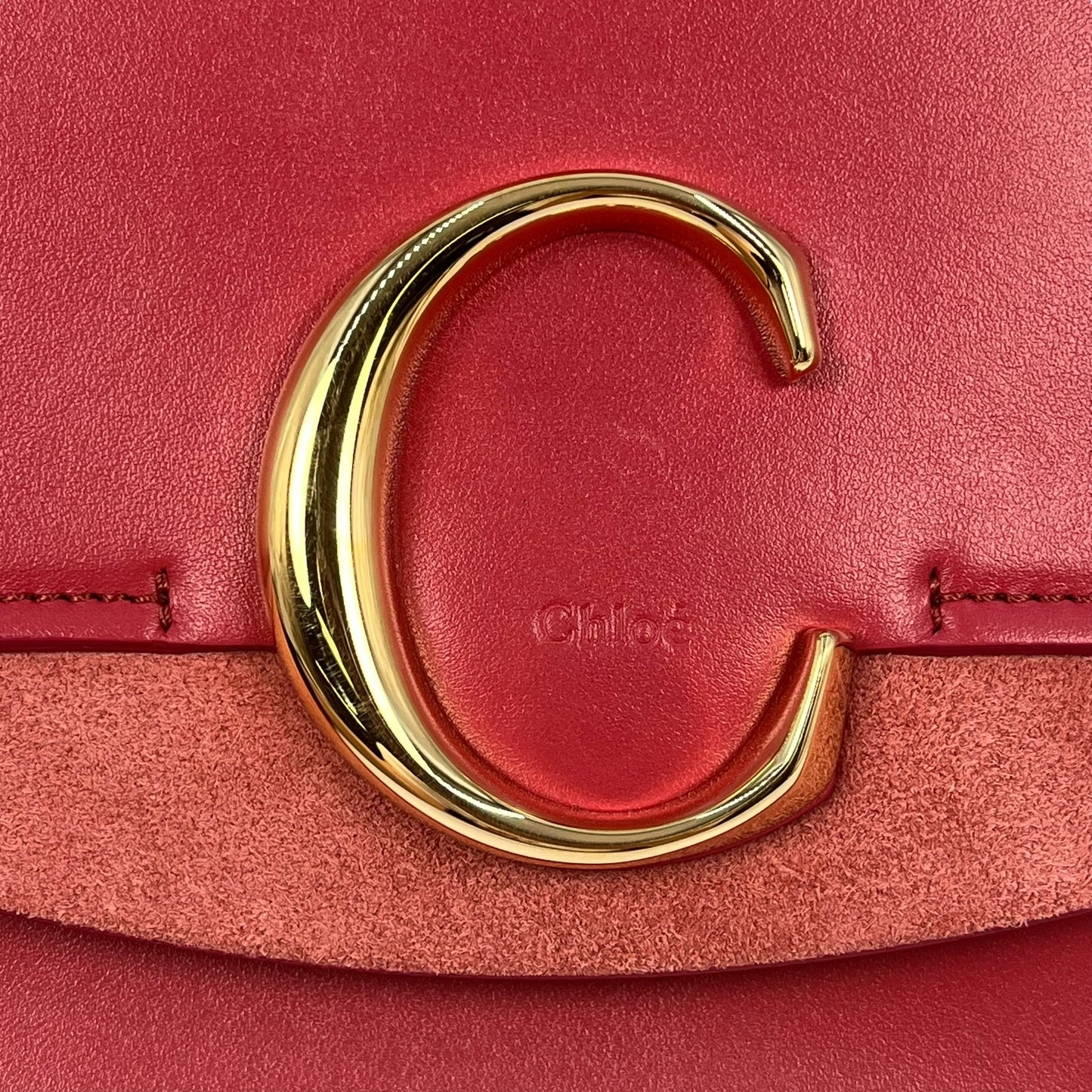 Chloé C チェーン ショルダーバッグ - ピンク × レッド