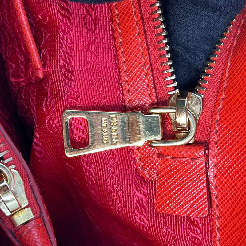 PRADA Galleria Saffiano Leather Handbag - Red 