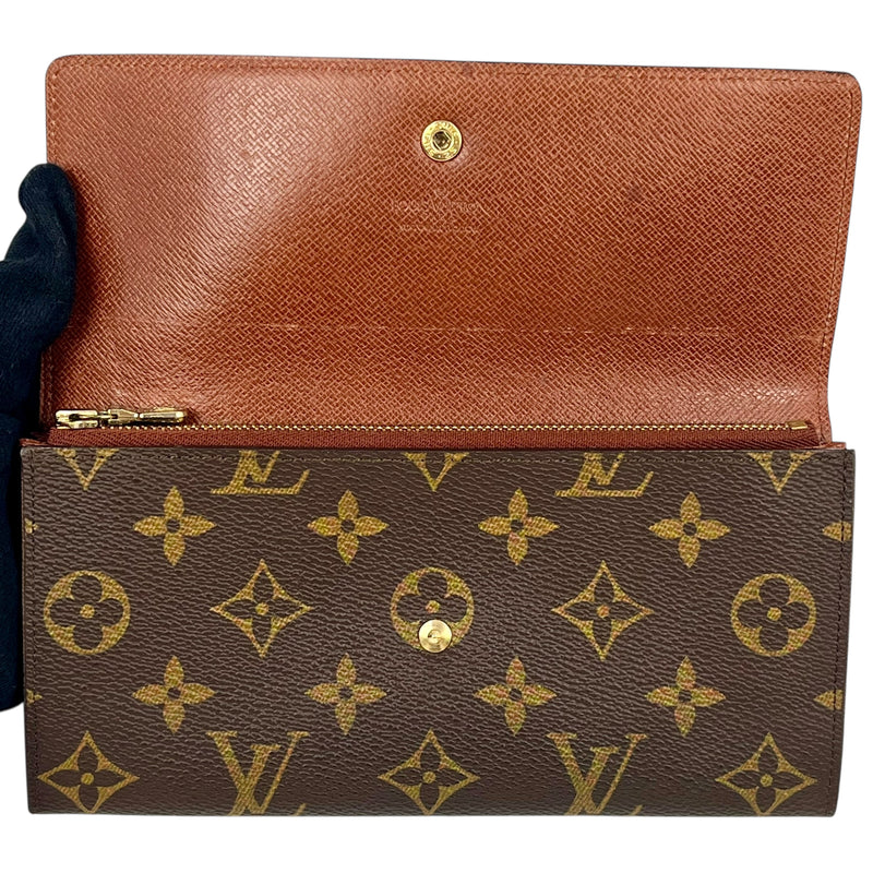 Louis Vuitton モノグラム キャンバス ポルトモネ クレディ 長財布 ロングウォレット - ブラウン - 31496