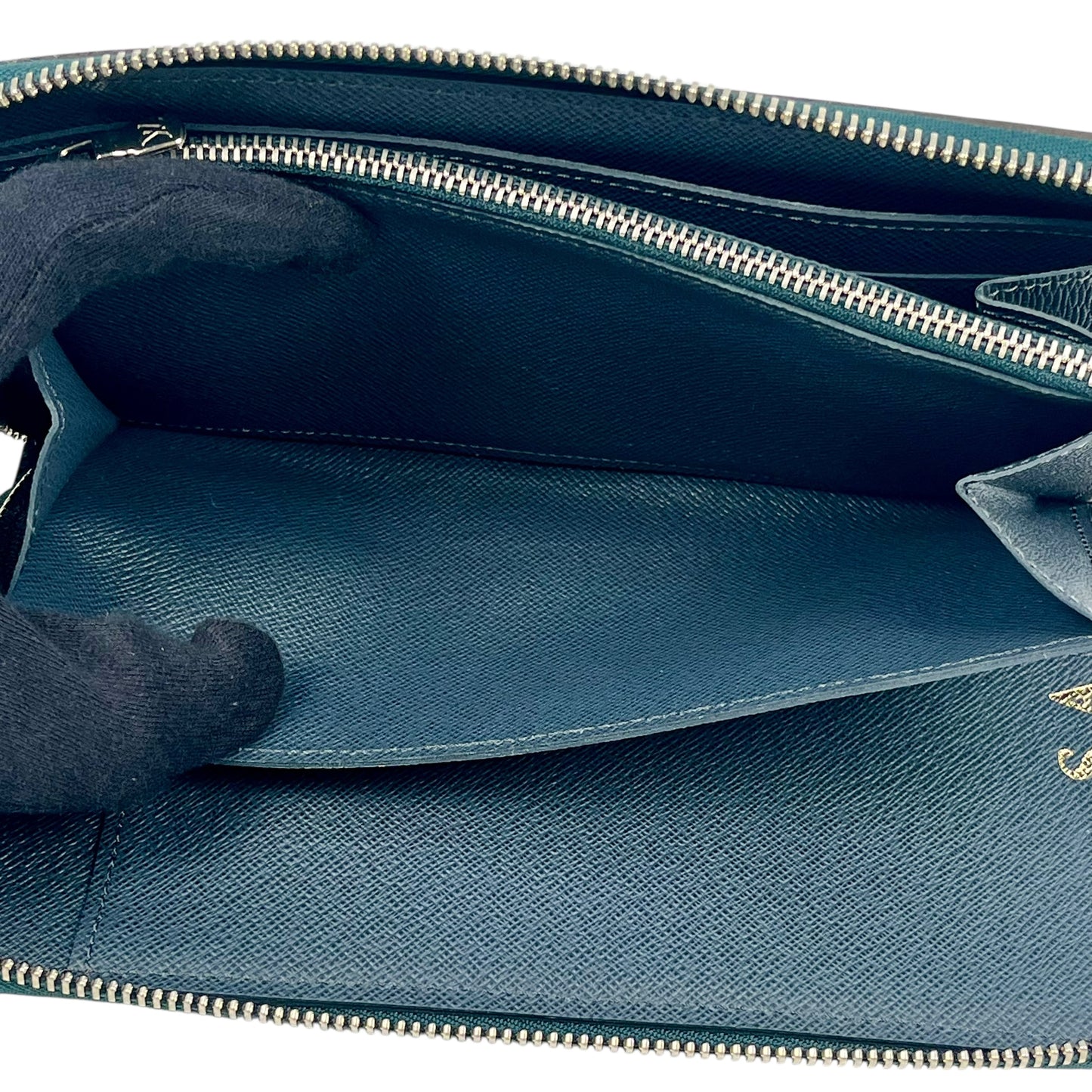 Louis Vuitton Epi Zippy Organizer Long Wallet - Blue Black 