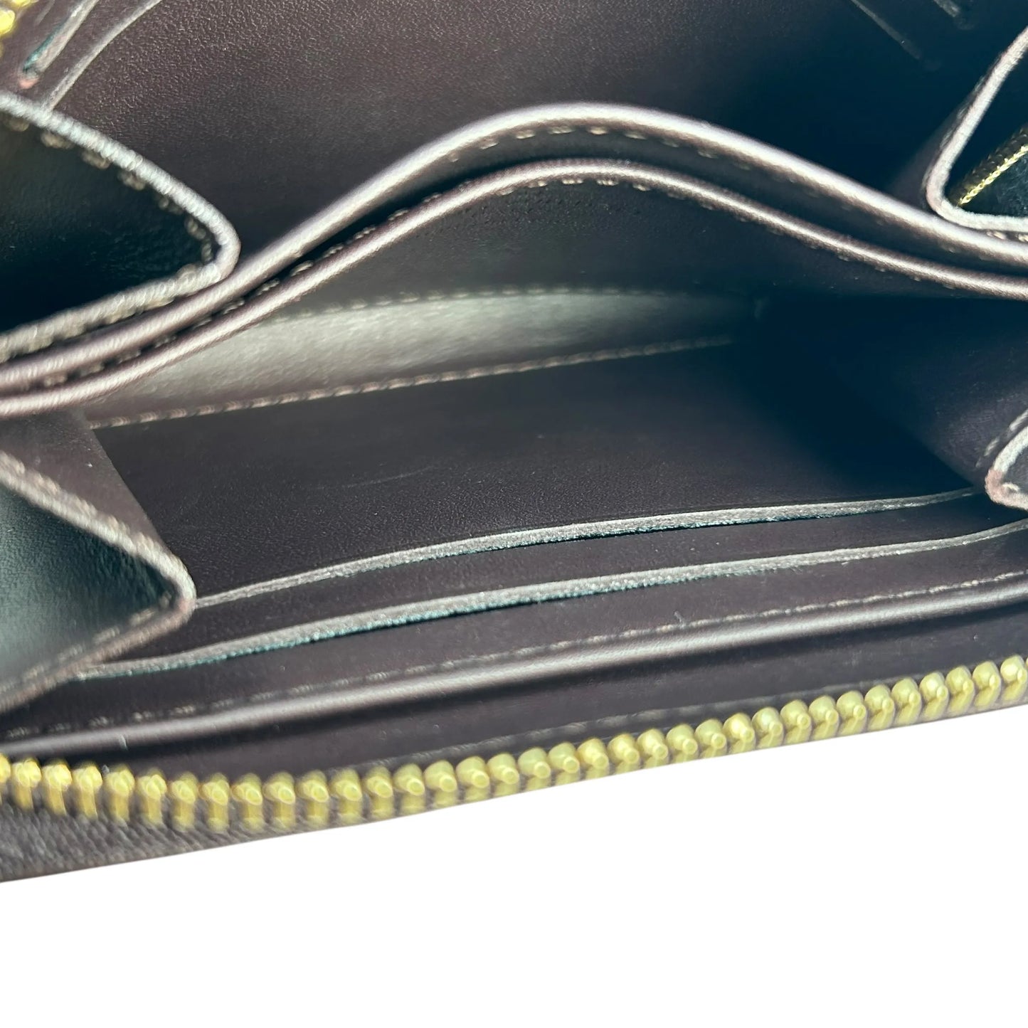 Louis Vuitton Vernis Zippy Card Case Bifold Compact Wallet - Dark Brown 