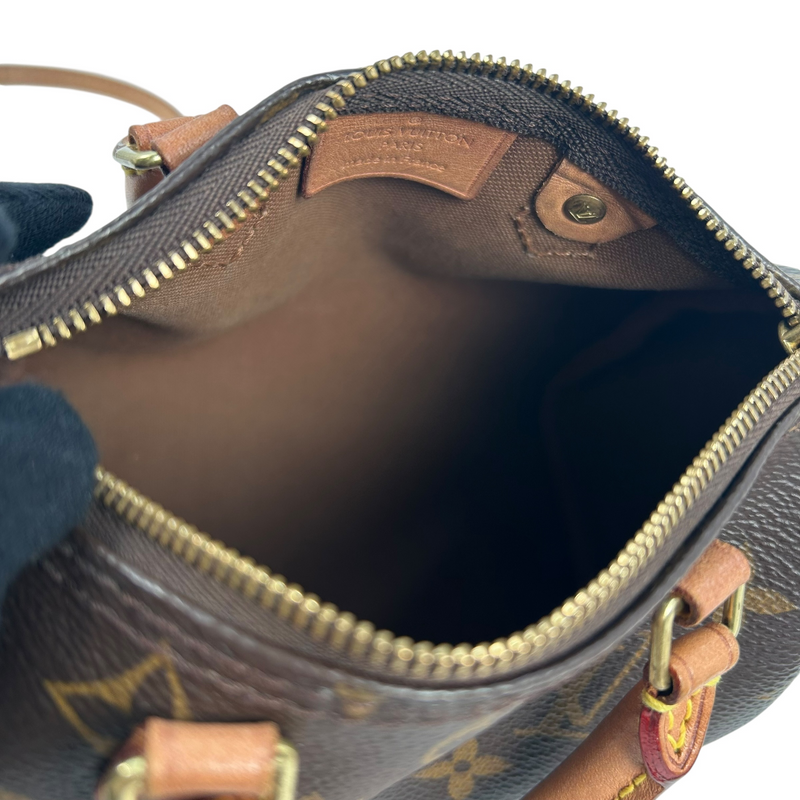 Louis Vuitton モノグラム キャンバス ナノ スピーディ ミニバッグ ショルダーバッグ - ブラウン