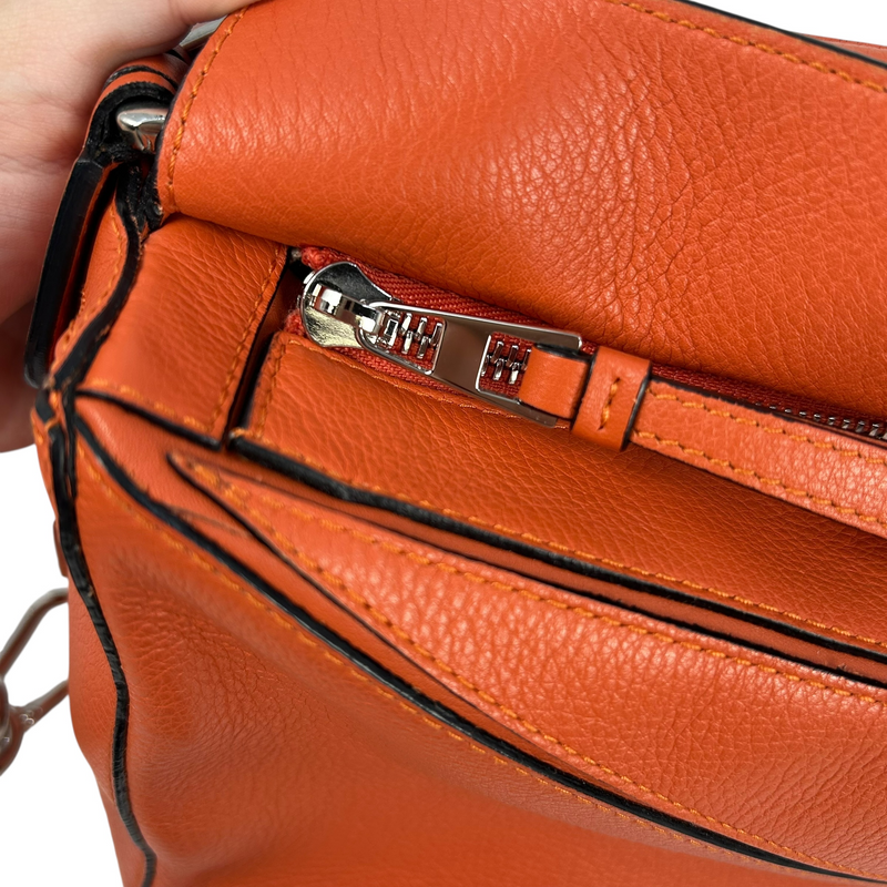 LOEWE Puzzle Bag Small Handbag/Shoulder Bag - Orange 