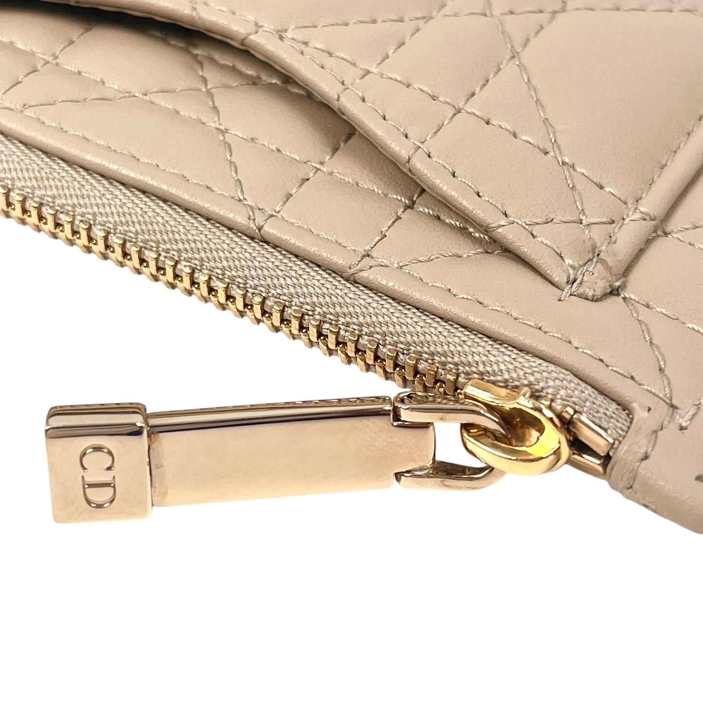 Dior Leather Coin Case and Card Case - Beige 