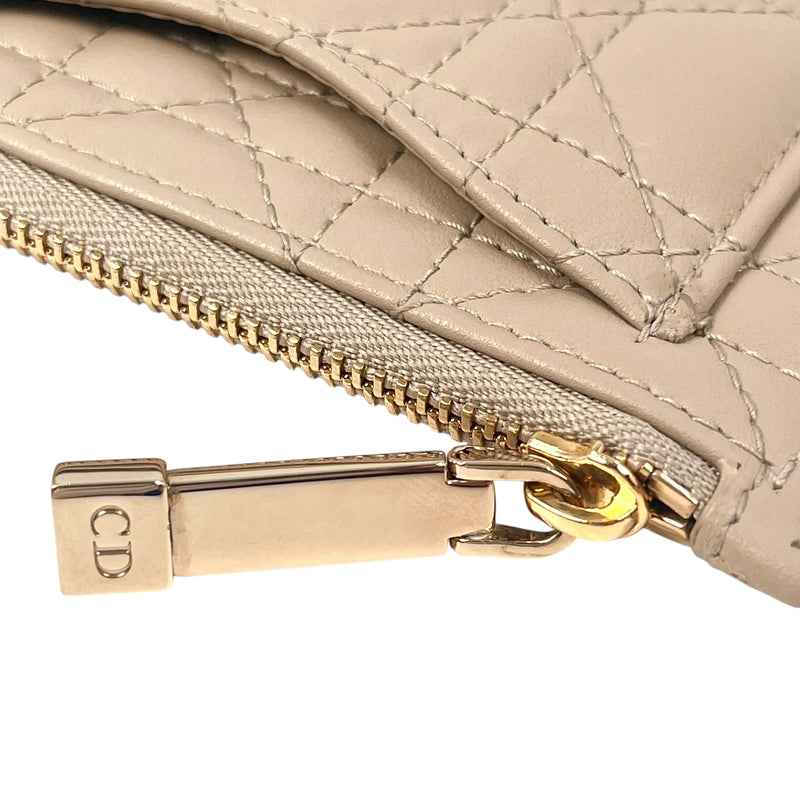 Dior Leather Coin Case and Card Case - Beige 