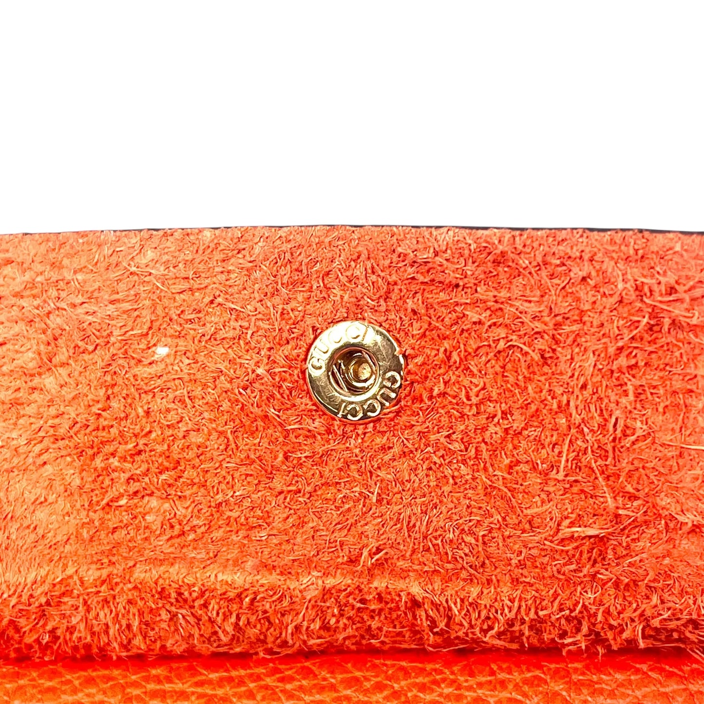 GUCCI GG Logo Embossed Bifold Compact Wallet - Orange 