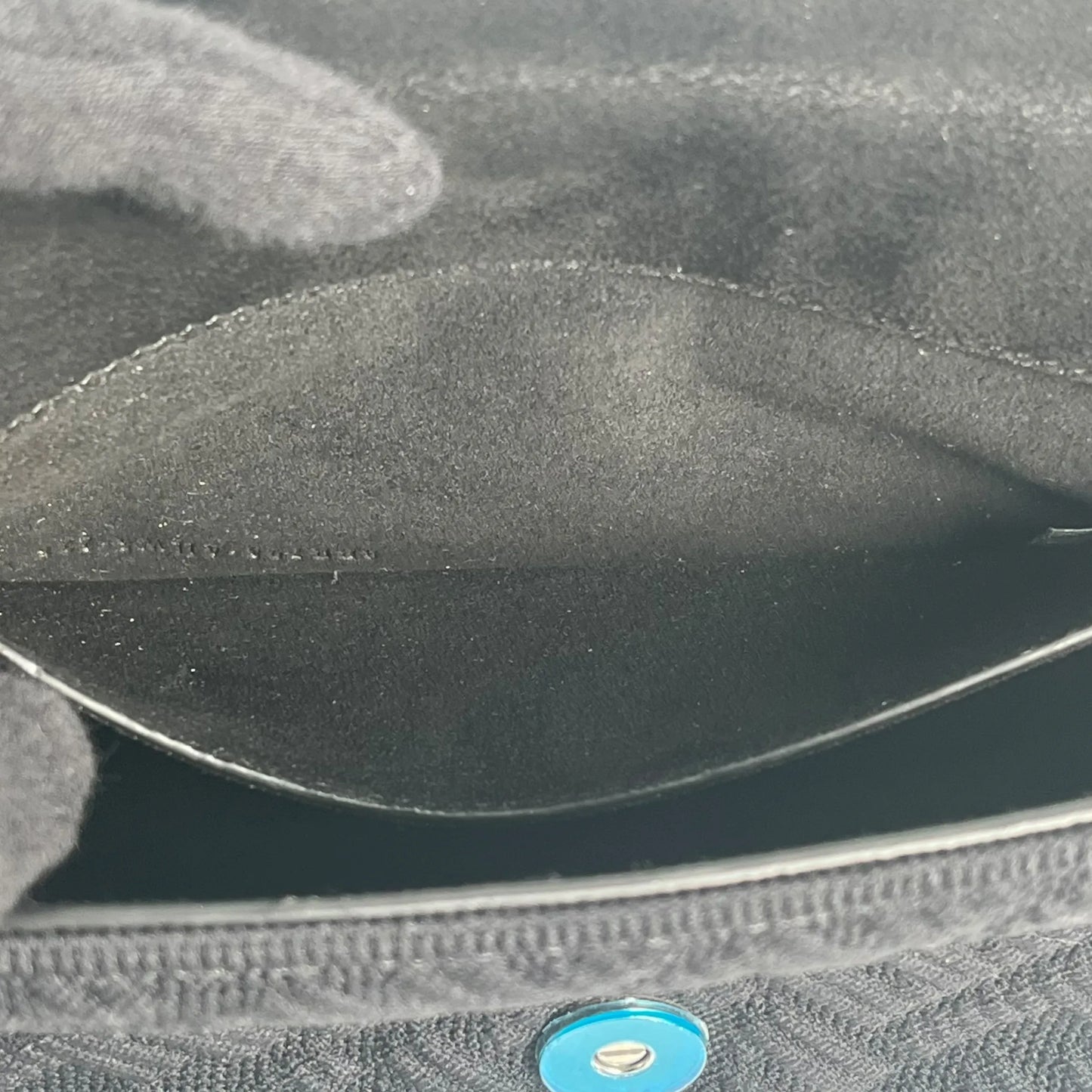 FENDI Mesh Technical Knit Baguette Chain Shoulder Bag - Black 