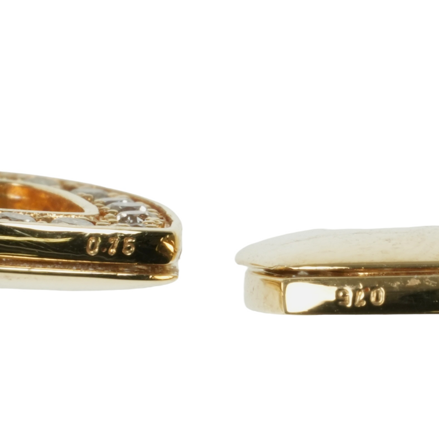 Diamond Heart Earrings - 18KYG - 06796 