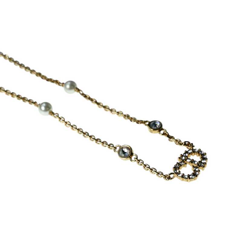 Dior Clair D Lune クレール ディー リュヌ レジンパール ネックレス - メタル