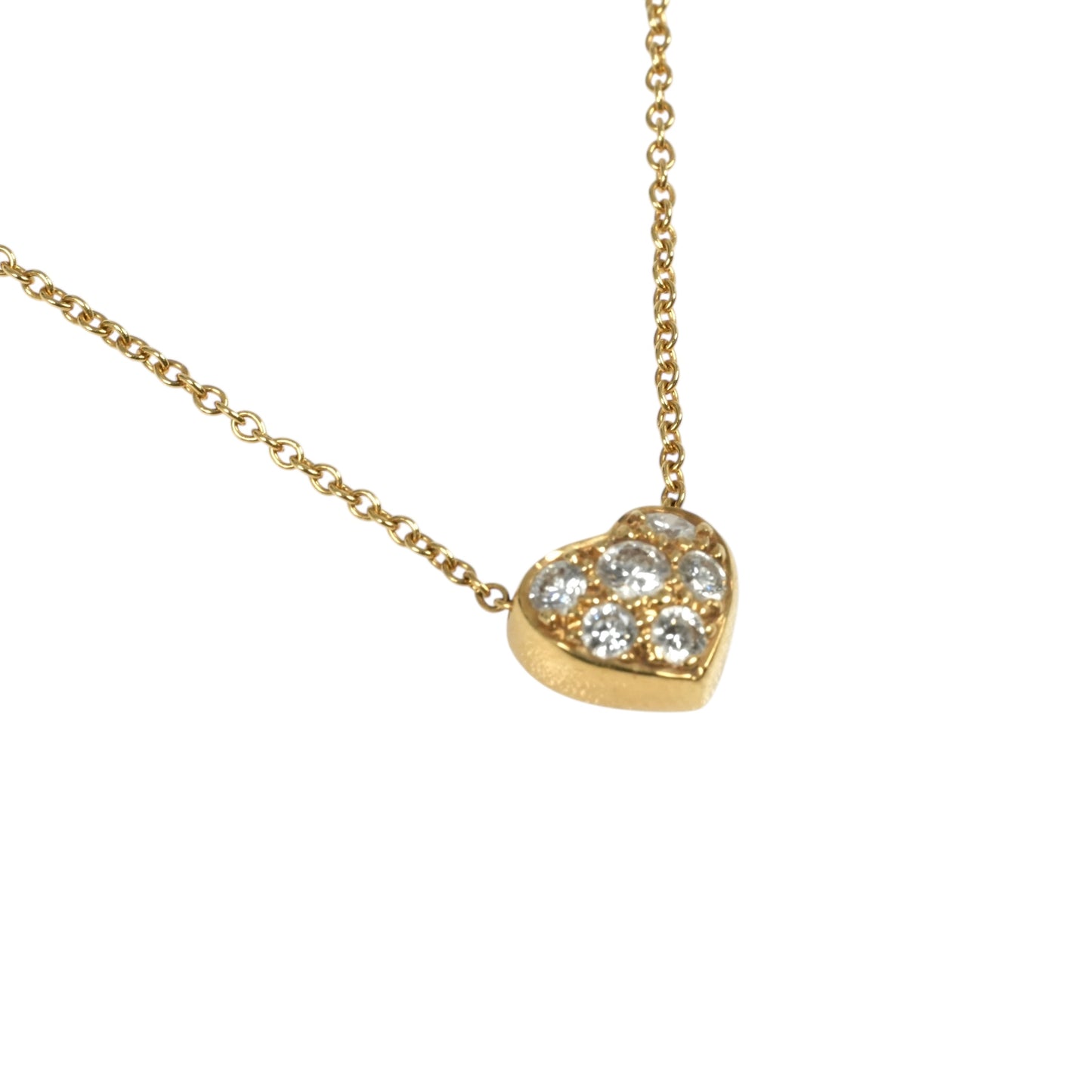 Tiffany Pavé Diamond Heart Necklace - 18KYG 