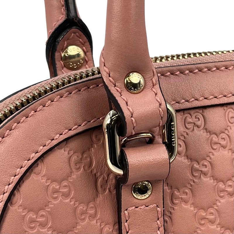 GUCCI Micro Guccissima Dome Handbag/Shoulder Bag - Pink 