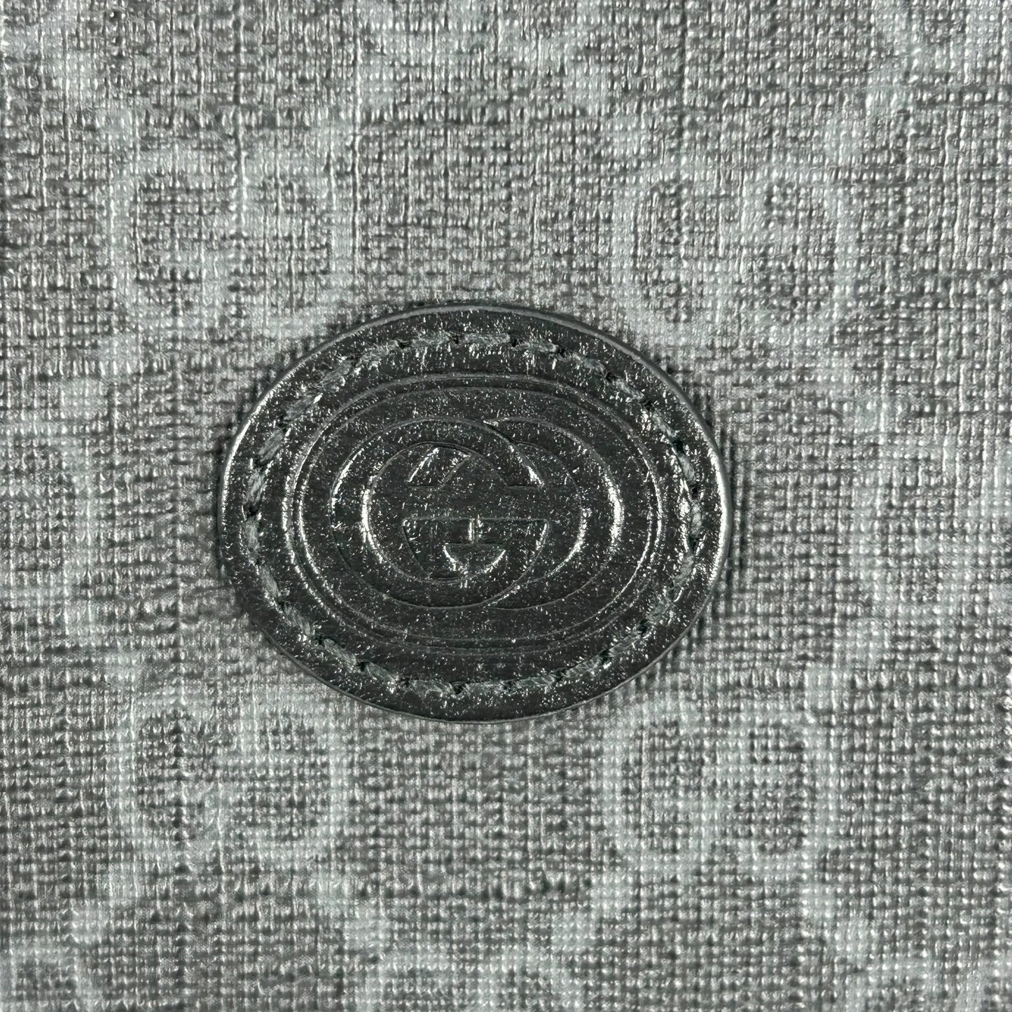 GUCCI Interlocking G GG Supreme Money Clip Compact Wallet - Black 