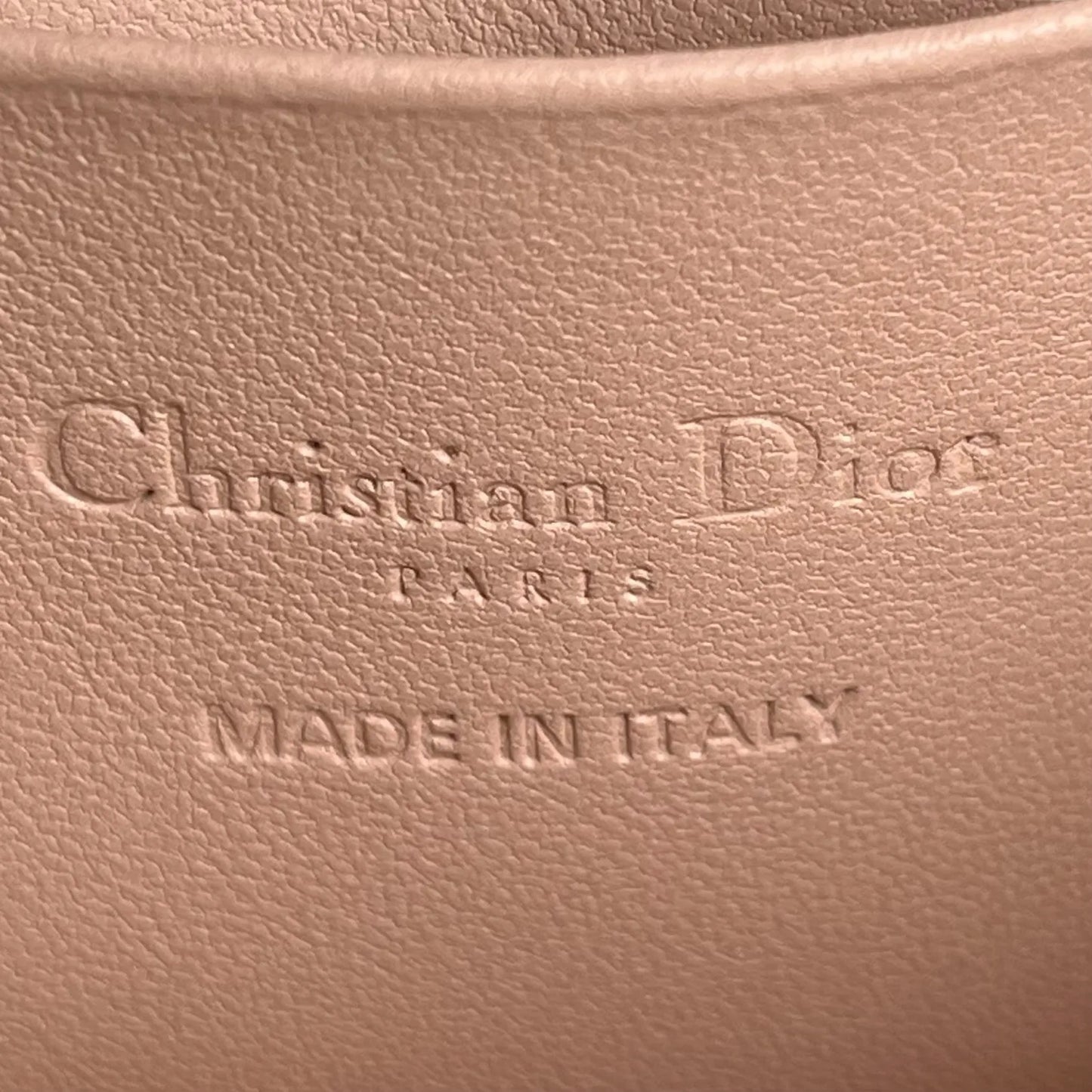 Dior レディディオール コールイン フォンケース カナージュ ラムスキン ショルダーバッグ - ピンク