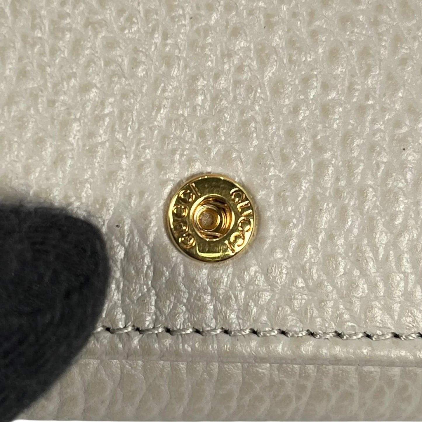 GUCCI Double G Tri-fold Compact Wallet - Gray 