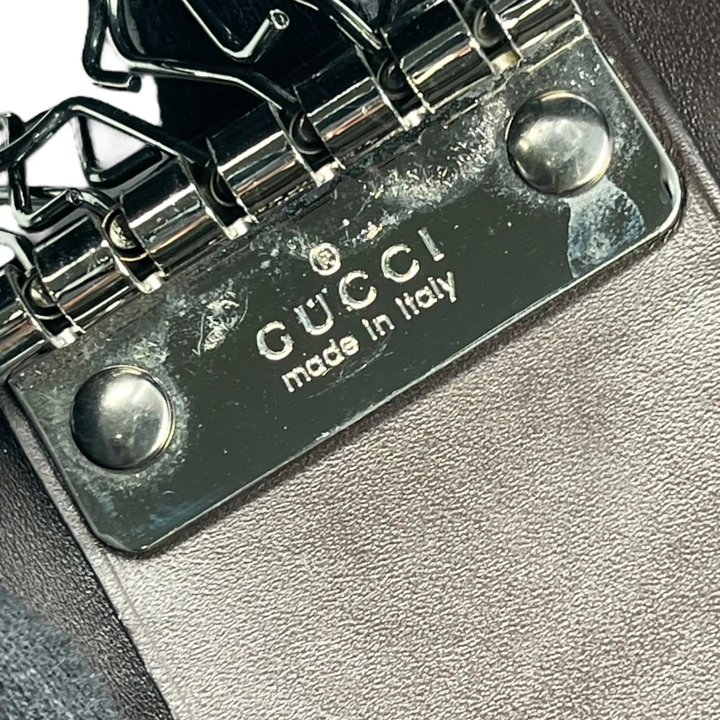 GUCCI Guccissima Key Case - Dark Brown 