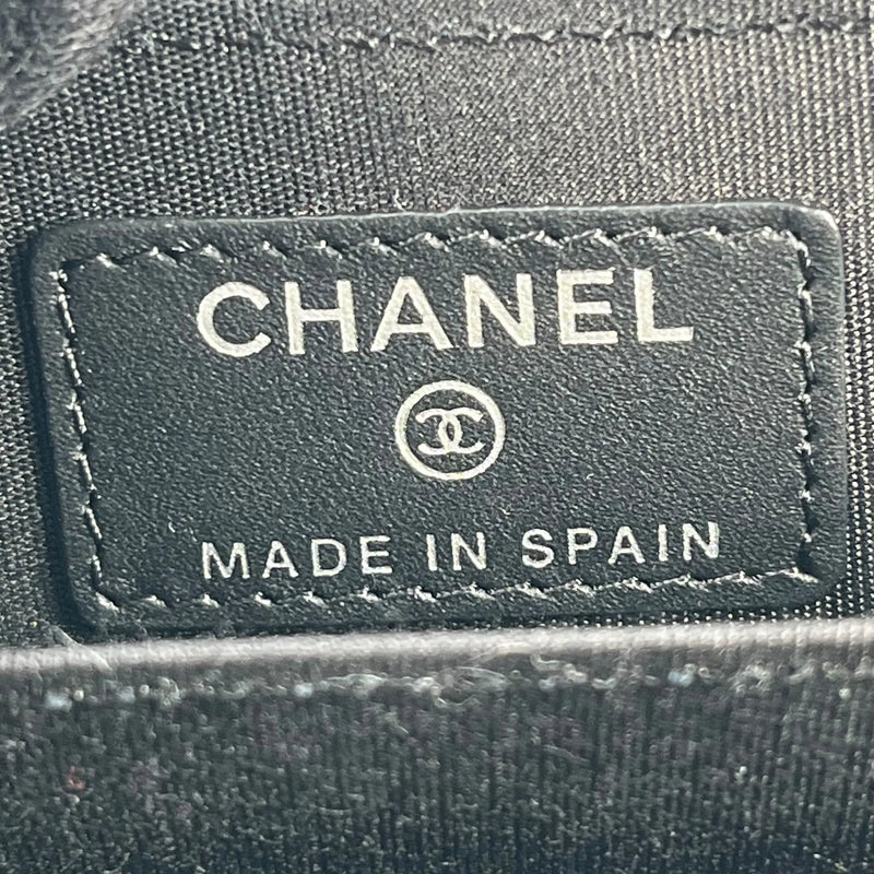 CHANEL CCロゴ キャビアスキン ジッピー カードケース コインケース - ブラック