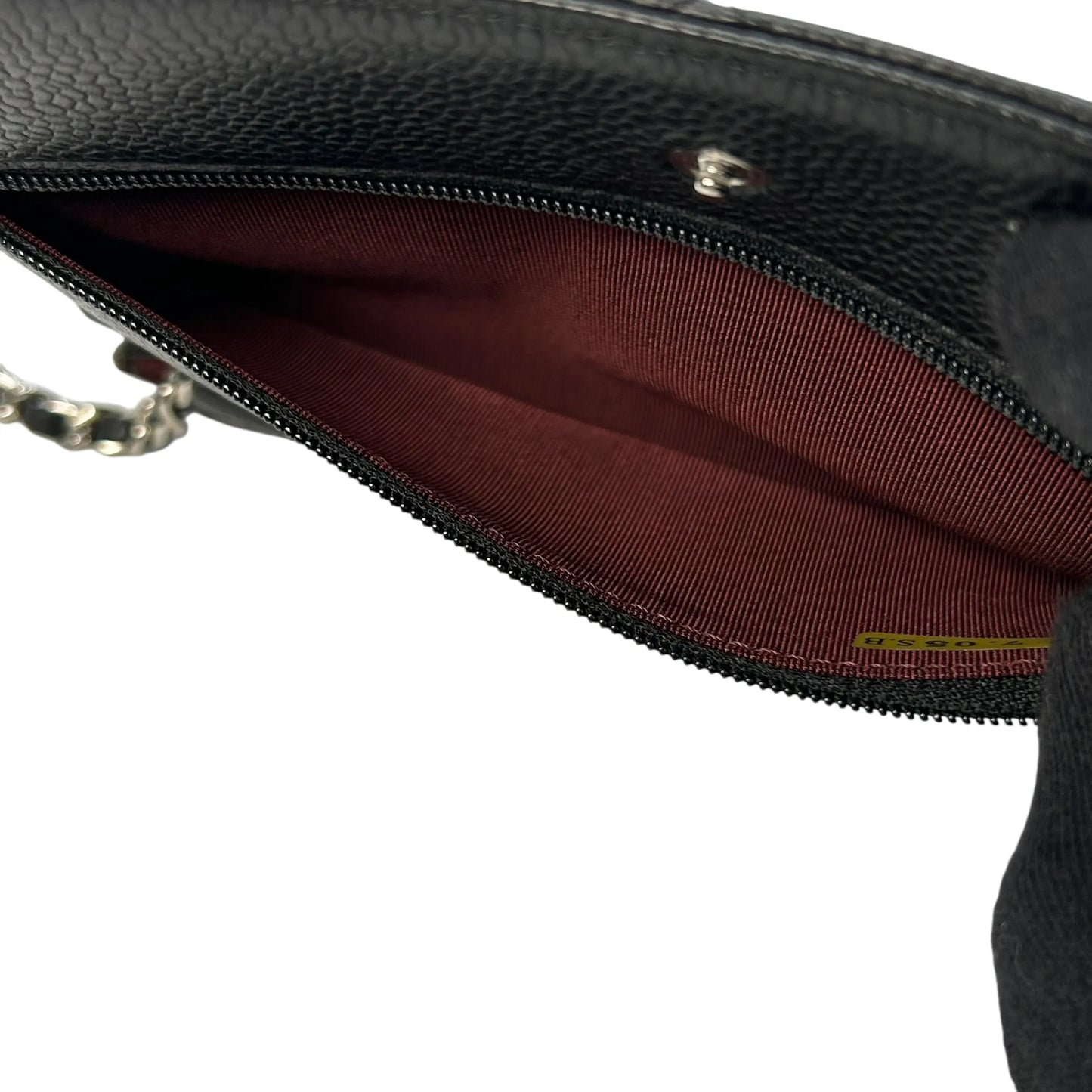 CHANEL マトラッセ キャビアスキン チェーンウォレット - ブラック - 34883