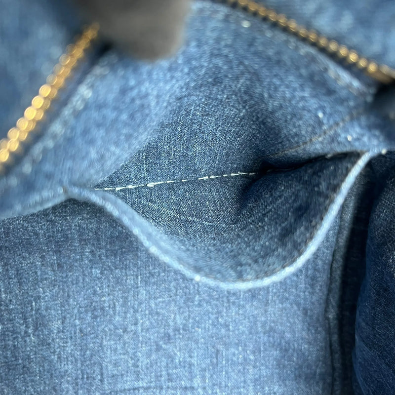 Prada Canapa Denim Tote Bag/Handbag - Blue 