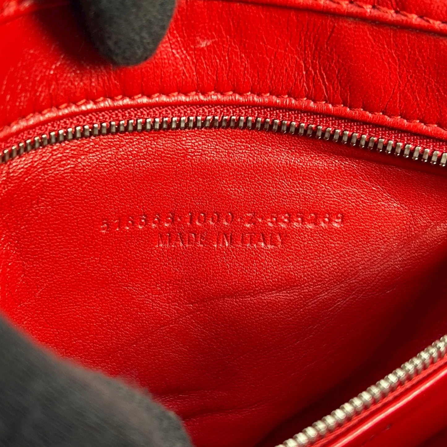 BALENCIAGA Triangle Leather Chain Shoulder Bag - Black 