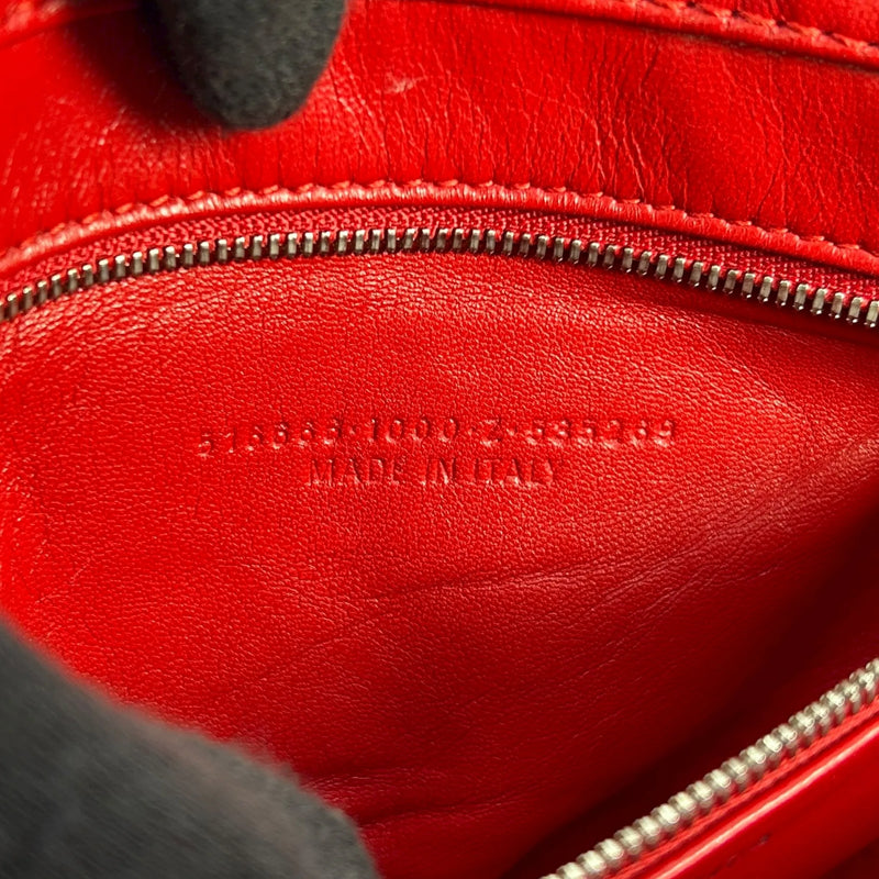 BALENCIAGA Triangle Leather Chain Shoulder Bag - Black 