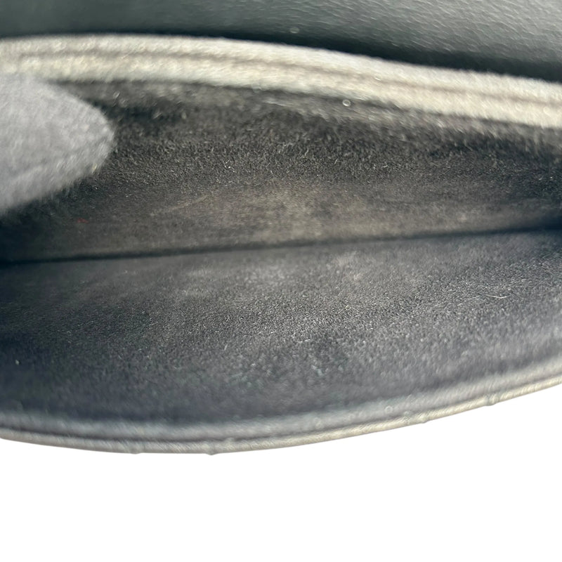 Christian Dior Jolie Top Handle Bag Calfskin Hand Bag Shoulder Bag - Black 