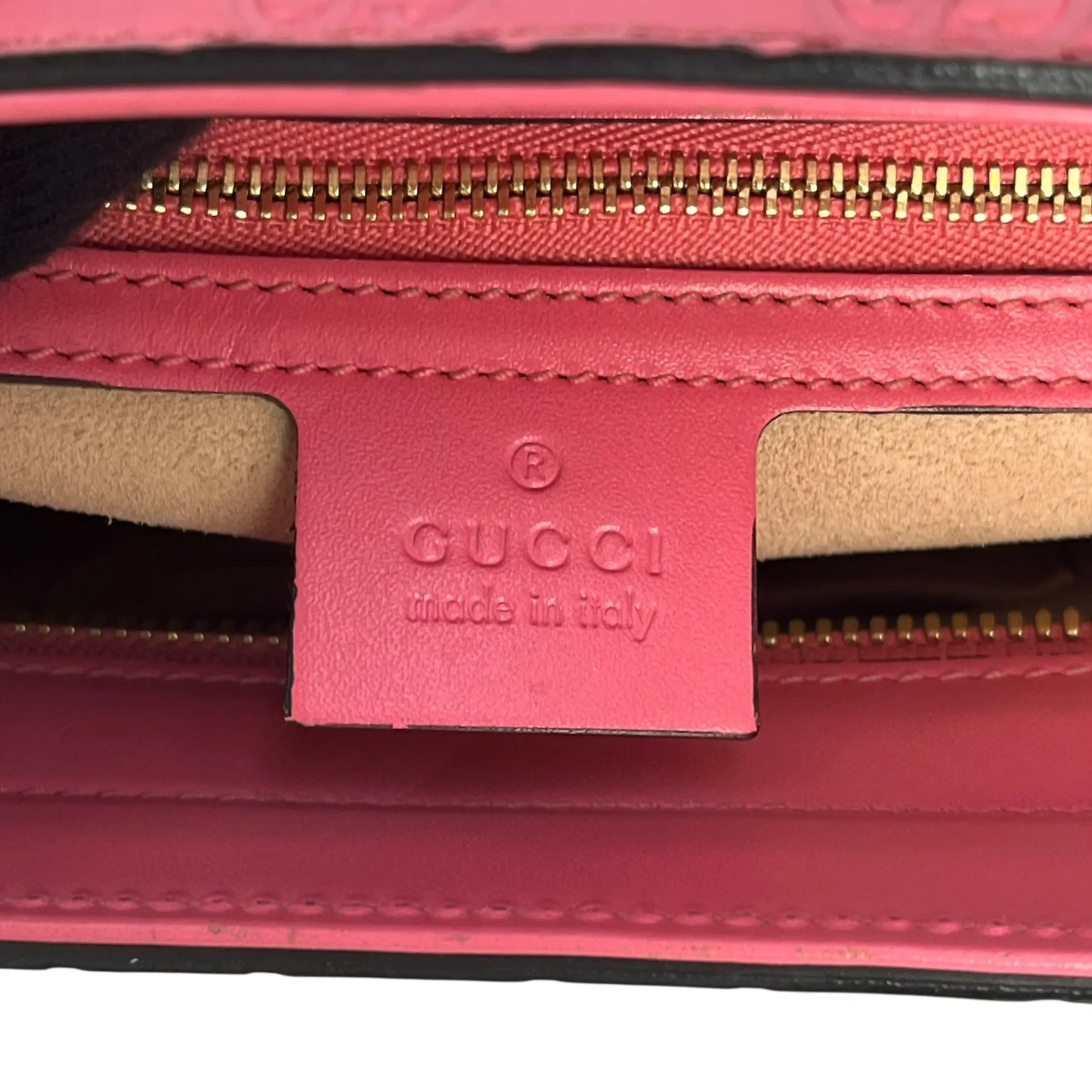 GUCCI グッチシマ レザー ハンドバッグ ショルダーバッグ - ピンク
