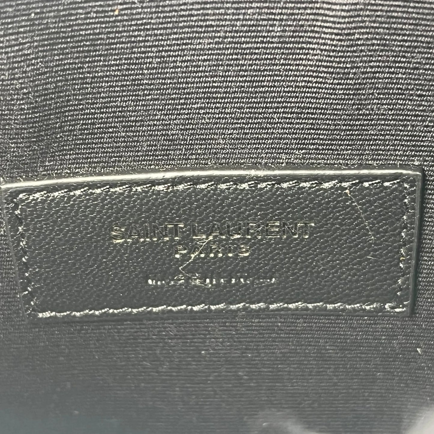 SAINT LAURENT Leather Pouch Long Wallet - Black 