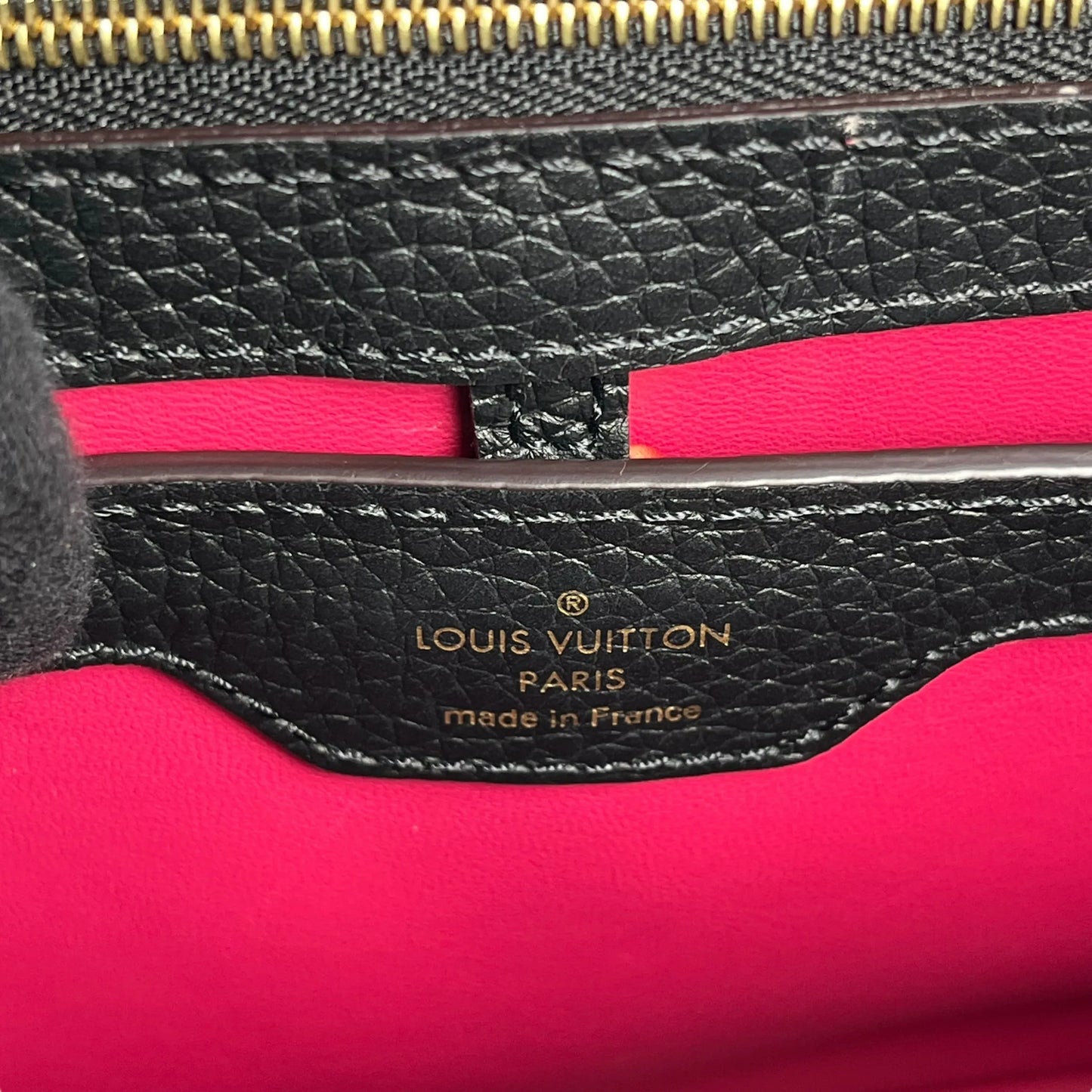 LOUIS VUITTON Capucines BB Handbag/Shoulder Bag - Black 