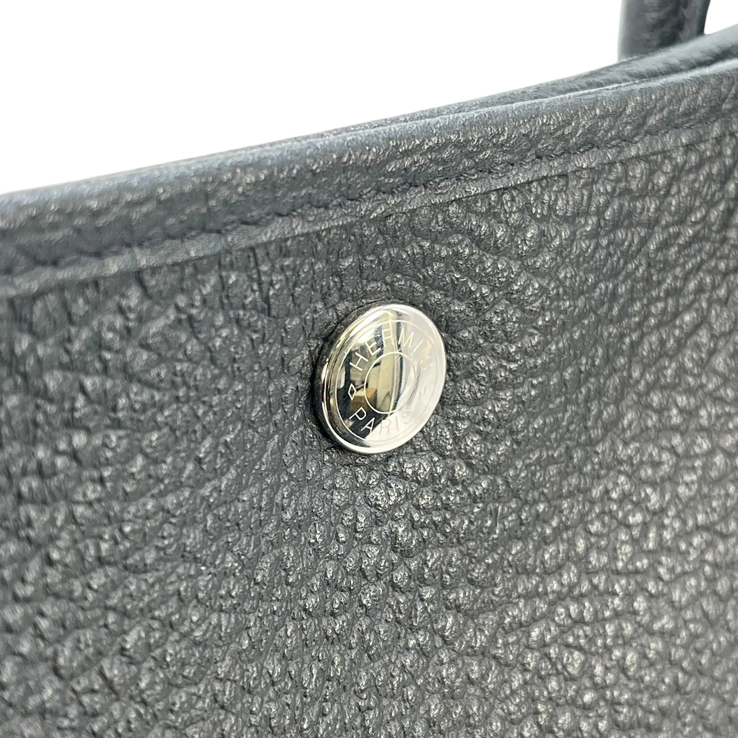 HERMES Garden Party PM Negonda X Stamped Tote Bag - Black 