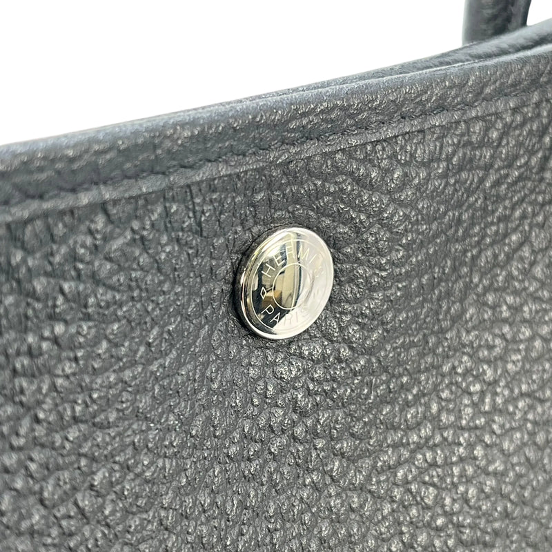 HERMES Garden Party PM Negonda X Stamped Tote Bag - Black 