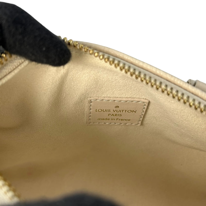 LOUIS VUITTON Nano Speedy Monogram Empreinte Handbag/Shoulder Bag - White 