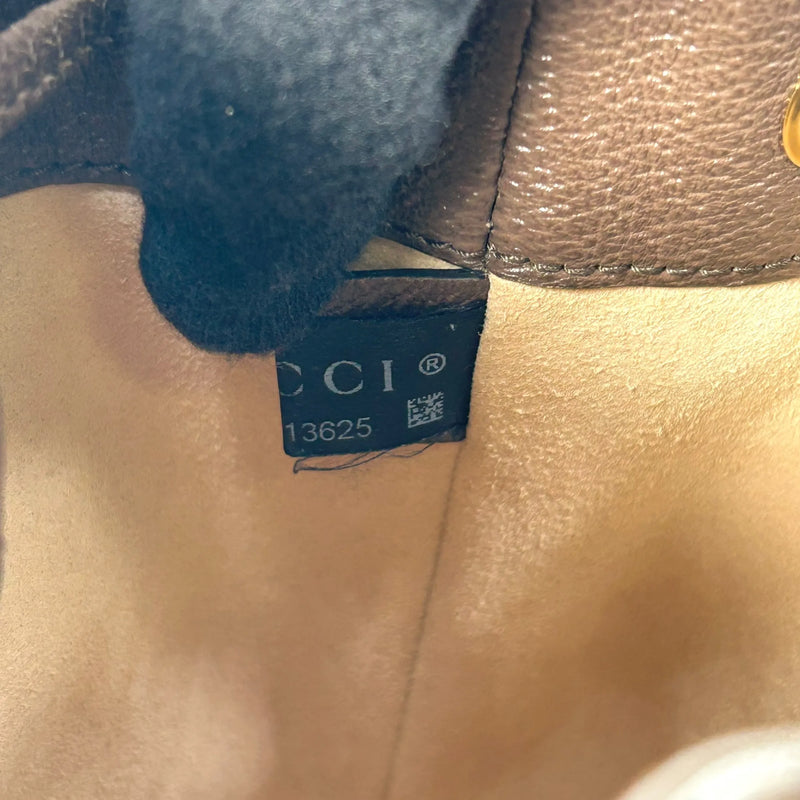 GUCCI オフィディア GGスプリーム キャンバス ミニ バケットバッグ - ブラウン