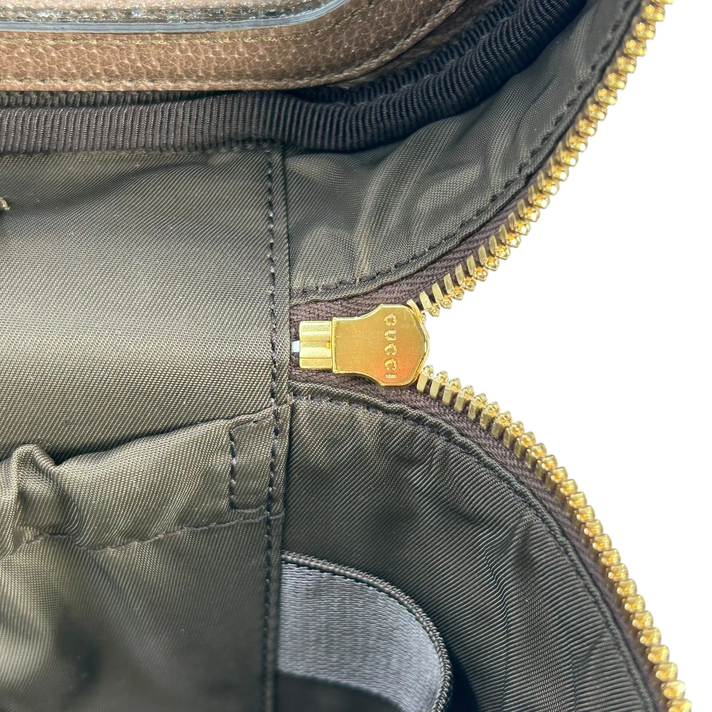 GUCCI オフィディア GGスプリーム キャンバス コスメティックケース ハンドバッグ - ブラウン