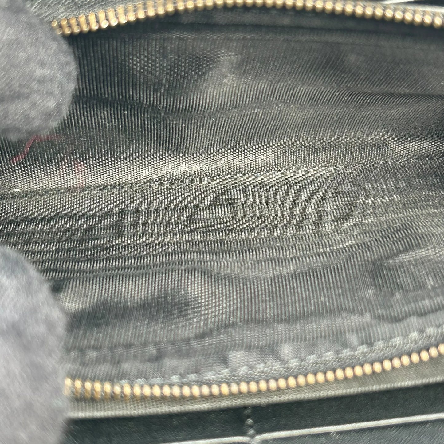 GUUCI Bamboo Round Zip Long Wallet - Beige x Brown 