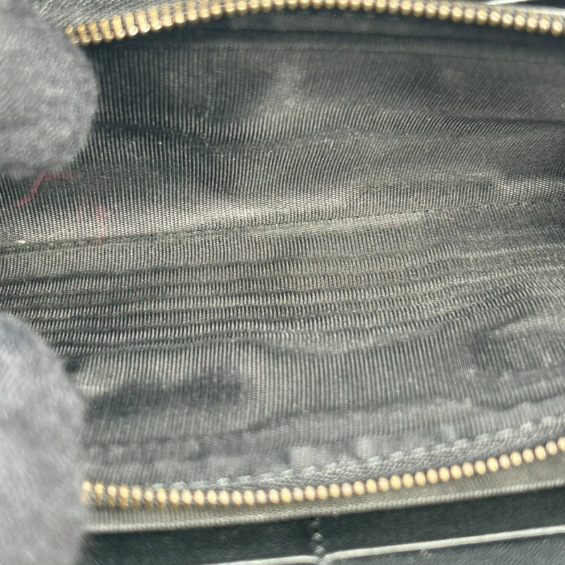 GUUCI Bamboo Round Zip Long Wallet - Beige x Brown 