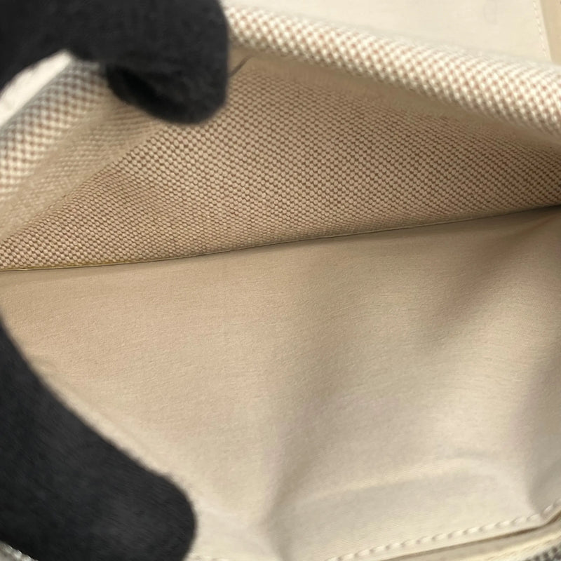 HERMES Air Line Canvas Travel Pouch - Beige 