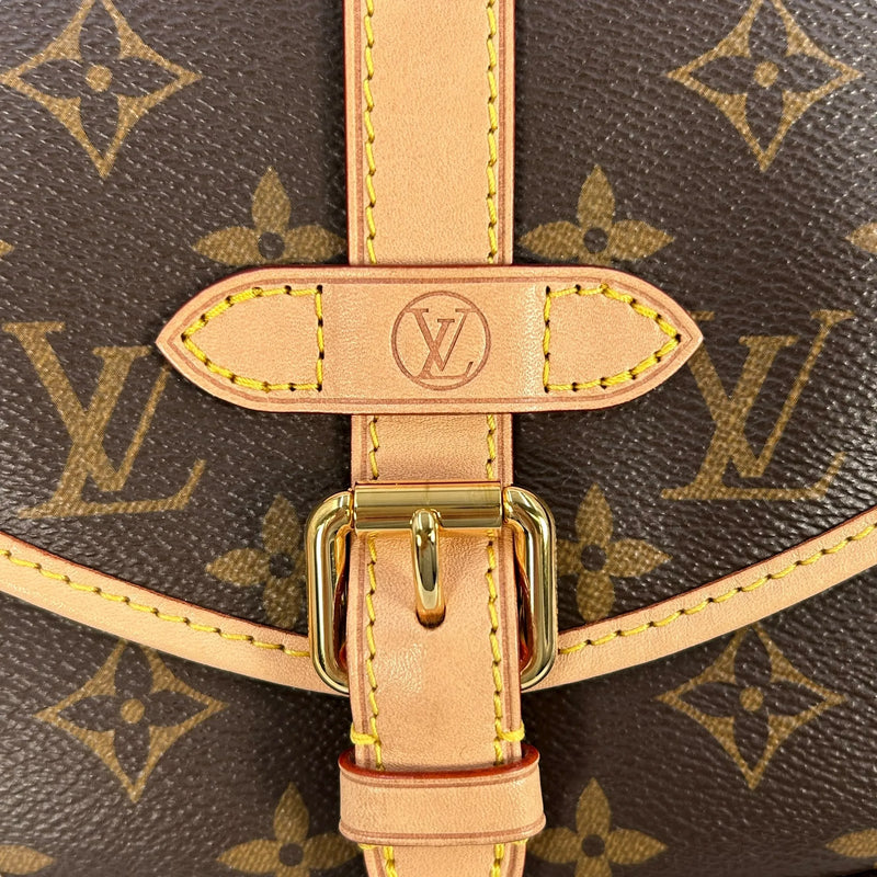 LOUIS VUITTON ソミュールBB モノグラム ハンドバッグ ショルダーバッグ - ダークブラウン
