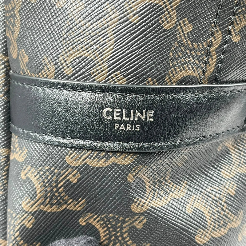 CELINE Triomphe Canvas Medium Backpack - Dark Brown 