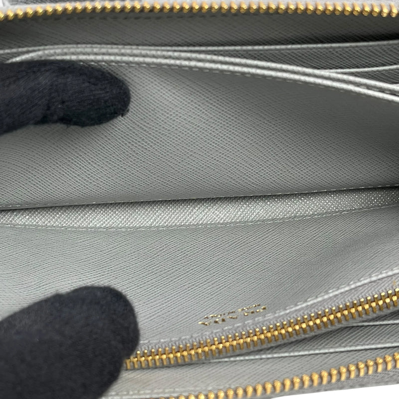 PRADA サフィアーノ リボンモチーフ 長財布 ロングウォレット - グレー